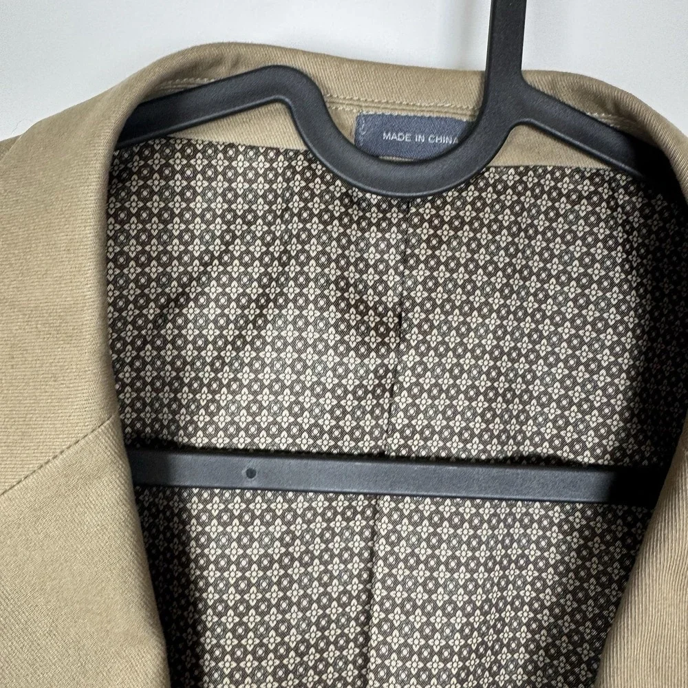Madison Modern Fit Men's Sport‎ Coat Blazer 46/48 XL Beige Cotton Preppy